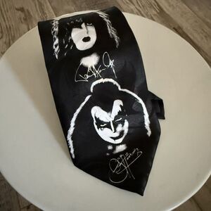 KISS Band Neck Tie Italian Design Black & White Rock N Roll
